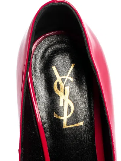 Pre-owned Saint Laurent 145mm Patent Leather Platform Pumps