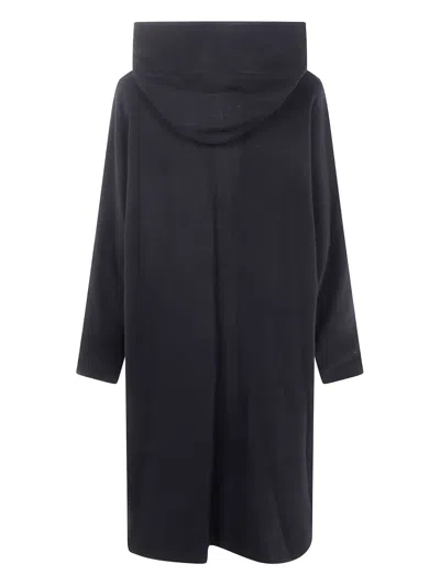 Y's Hooded Button-down Wool Coat