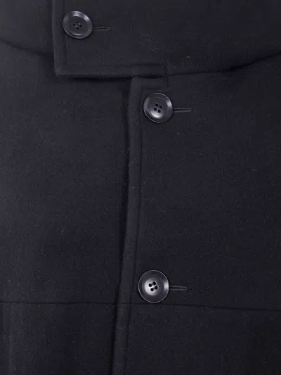 Y's Hooded Button-down Wool Coat