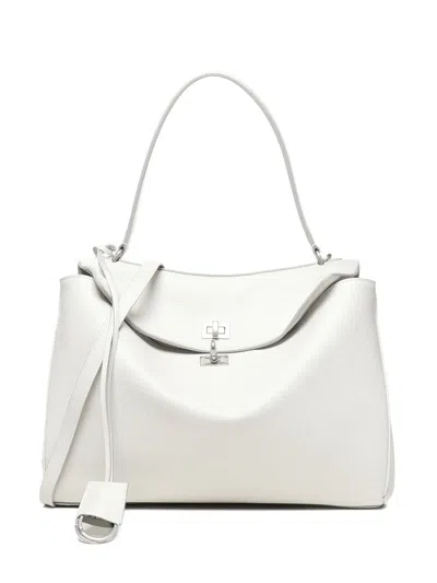 Balenciaga Rodeo Medium Bag In Hammered Calfskin In White