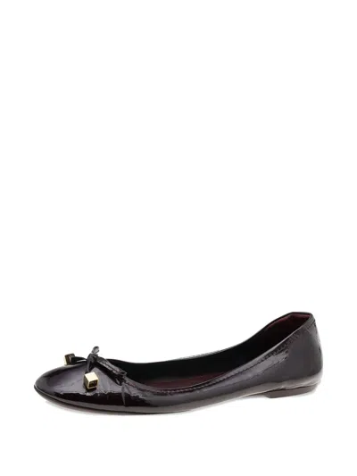 Pre-owned Louis Vuitton 2024 Amarante Patent Leather Ballet Flats
