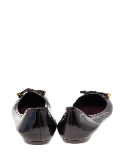 Pre-owned Louis Vuitton 2024 Amarante Patent Leather Ballet Flats