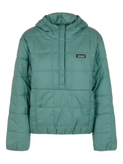 Patagonia Quilted Hooded Pullover In Green