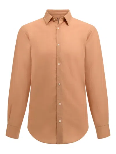 Boggi Milano Long-sleeved Shirt In Orange