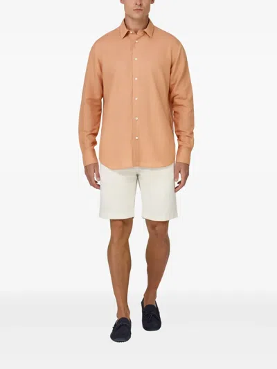 Boggi Milano Long-sleeved Shirt In Orange