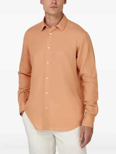 Boggi Milano Long-sleeved Shirt In Orange