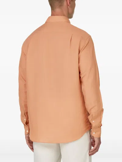 Boggi Milano Long-sleeved Shirt In Orange