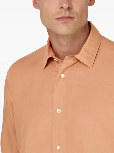 Boggi Milano Long-sleeved Shirt In Orange
