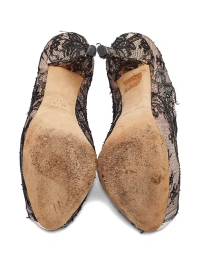Pre-owned Dolce & Gabbana 2024 145mm Lace Platform Pumps