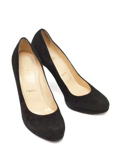 Pre-owned Christian Louboutin 115mm Suede Platform Pumps