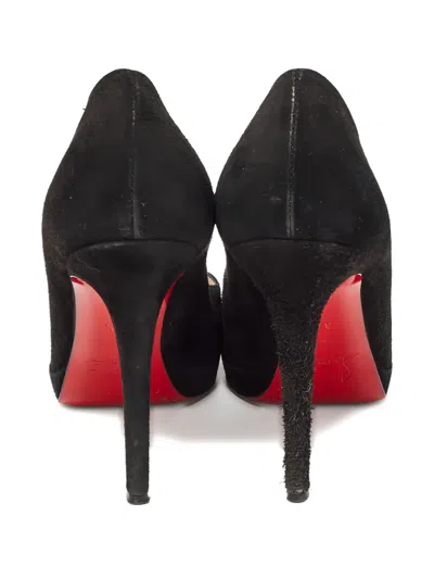 Pre-owned Christian Louboutin 115mm Suede Platform Pumps