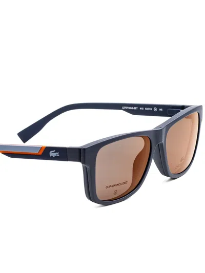 Lacoste Rectangular Mini Eyeglasses For Men In Black