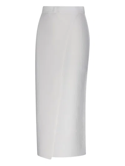 Max Mara Ribbed Wrap-effect Midi Skirt