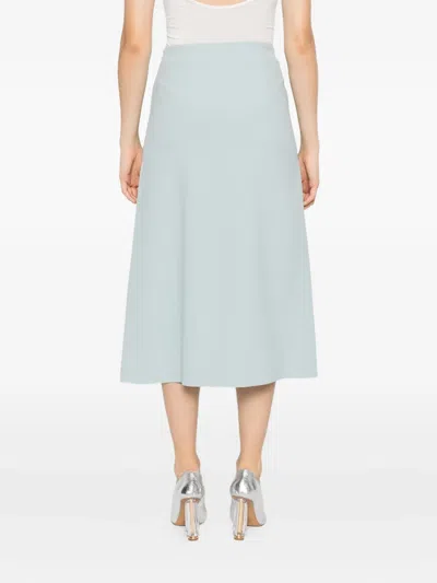 Ermanno Scervino Pleat-detailed Midi Skirt In Blue