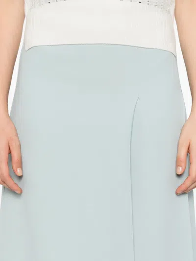Ermanno Scervino Pleat-detailed Midi Skirt In Blue