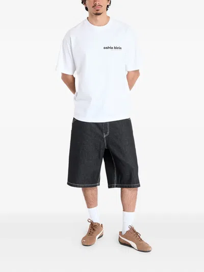 Calvin Klein Jeans Est.1978 Logo-print Short-sleeve T-shirt In White