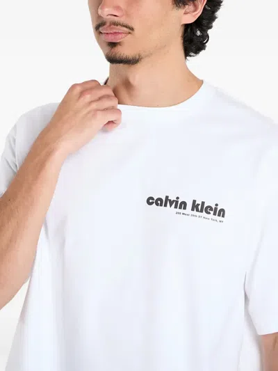 Calvin Klein Jeans Est.1978 Logo-print Short-sleeve T-shirt In White