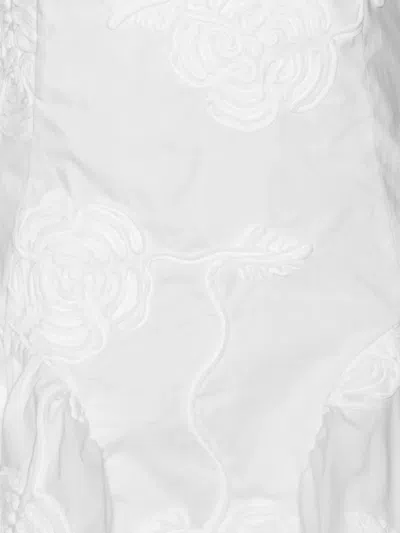 Rotate Birger Christensen Floral-embellished Mini Dress In White