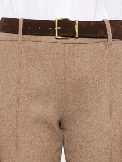 Ermanno Scervino Wool Polyamide Elastane Pants In Nude