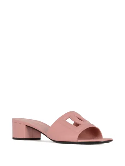 Dolce & Gabbana Logo-detail Block-heel Sandals