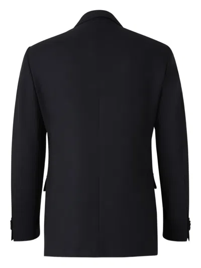 Scabal® Scabal Double-breasted Blazer In Black