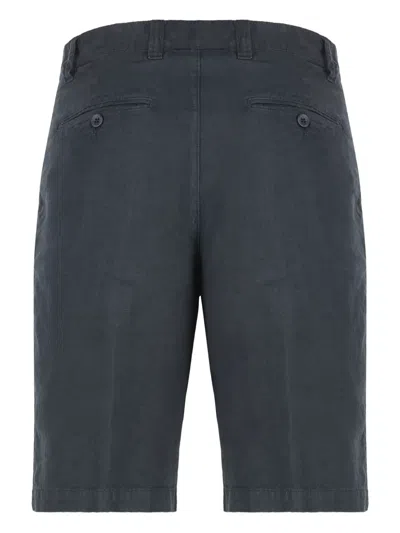 120% Lino Linen Bermuda-shorts In Blue