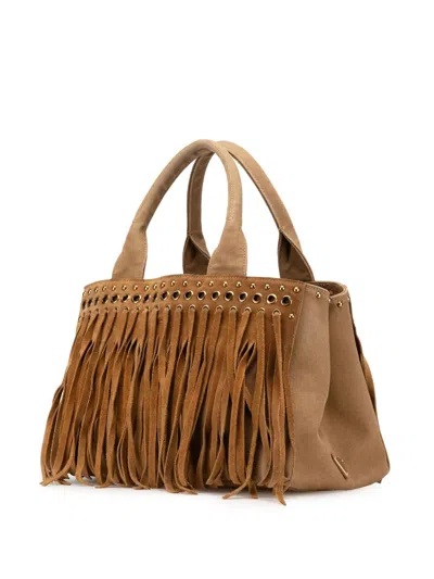 Pre-owned Prada 2010-2024 Canvas Canapa Fringe Satchel