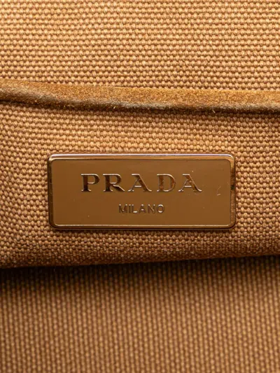Pre-owned Prada 2010-2024 Canvas Canapa Fringe Satchel
