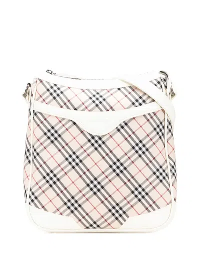 Pre-owned Burberry 2000-2017 Nova Check Canvas Crossbody Bag In Brown