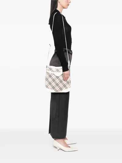 Pre-owned Burberry 2000-2017 Nova Check Canvas Crossbody Bag In Brown