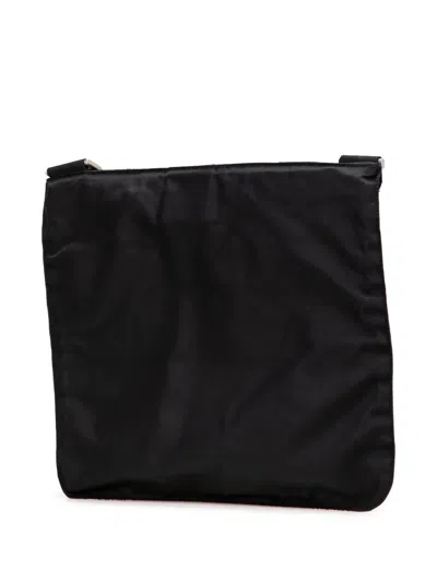 Pre-owned Prada 2000-2013 Tessuto Zip Top Crossbody Bag In Black