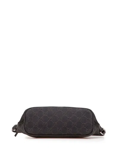 Pre-owned Gucci 20th Century Gg Denim Boat Shoulder Bag