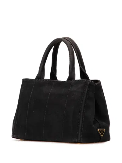 Pre-owned Prada 2013-2025 Small Canvas Canapa Logo Satchel