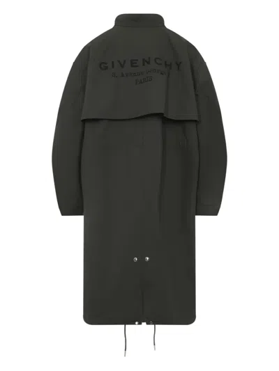 Givenchy Cotton Jacket With Back Slit And Drawstrings In Black