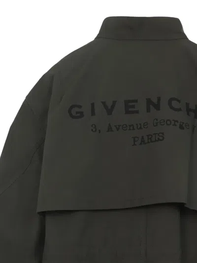 Givenchy Cotton Jacket With Back Slit And Drawstrings In Black