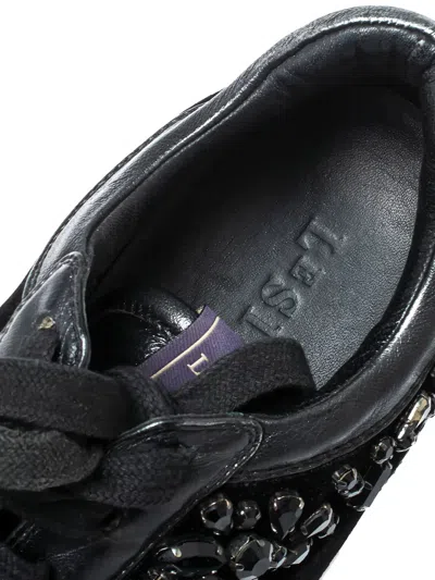 Pre-owned Le Silla  Velvet Crystal Sneakers