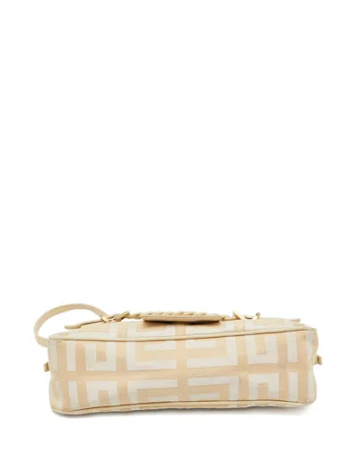 Pre-owned Givenchy Monogram Canvas Shoulder Bag In Neutral