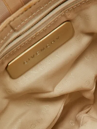 Pre-owned Givenchy Monogram Canvas Shoulder Bag In Neutral