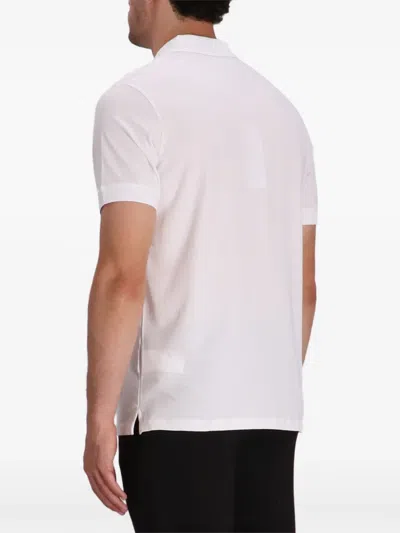 Karl Lagerfeld Short-sleeved Polo Shirt In White
