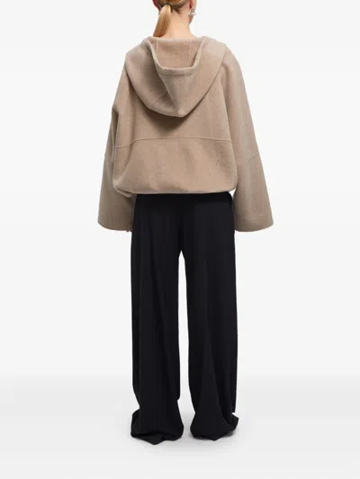 Aeron Drawstring-hood Jacket In Brown