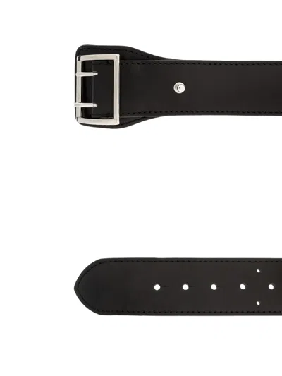 Vetements Leather Studded Belt In Black