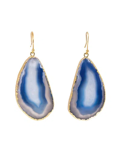 Saachi Agate Cz Dangle Earrings