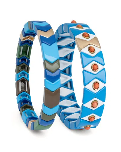 Saachi Evil Eye Stretch Bracelet Set