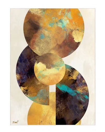 Empire Art Direct Patina Plates I Washable Geometric Art Area Rug