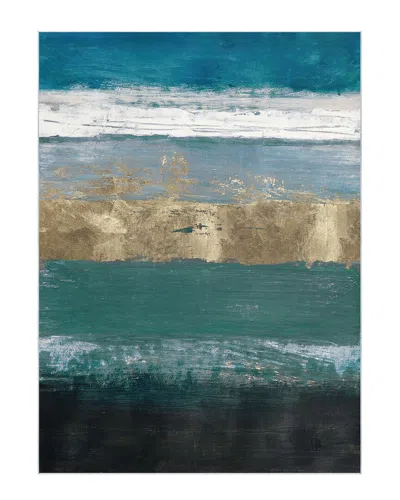 Empire Art Direct Horizons Across The Blue Washable Color Block Art Area Rug In Blue