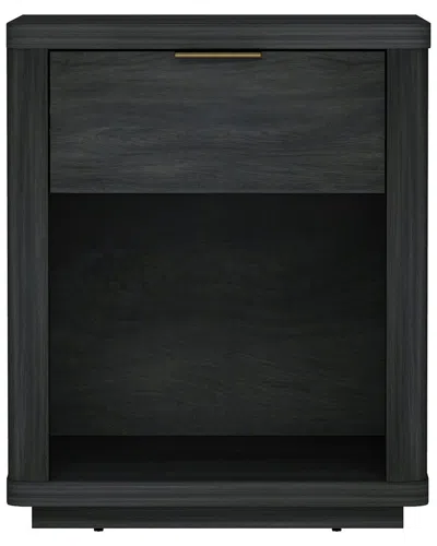 Manhattan Comfort Evelyn Modern Nightstand With 1 Full Extension Drawer In Black