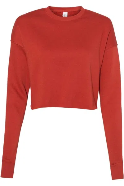 Bella+canvas Women´s Crop Crew Fleece In Red