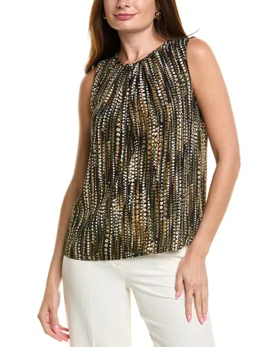Anne Klein Scoop Neck Tank In Black