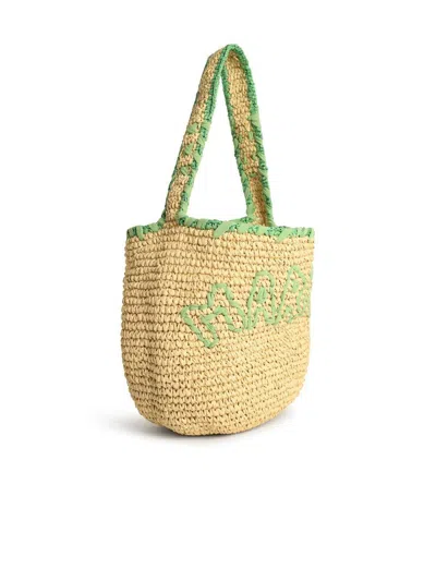 Marni Small 'nassa' Bag Natural Raffia In Neutral
