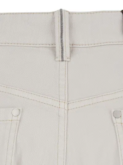 Brunello Cucinelli Pantalone Tinto In White